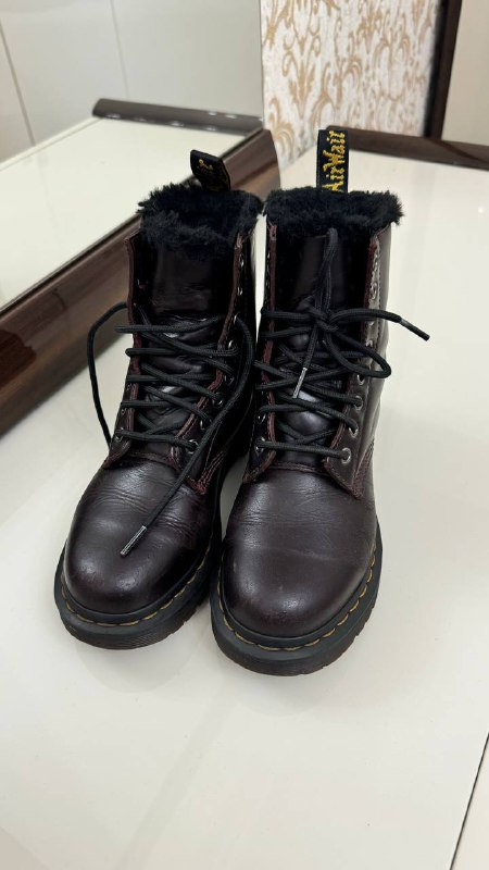 Зимние кожаные полуботинки dr.Martens 1460