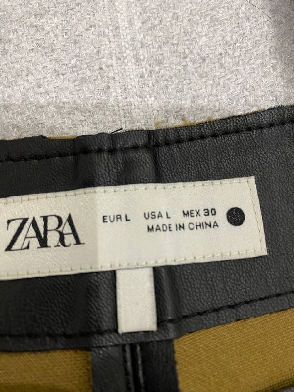 Кожаное платье накидка Zara размер L