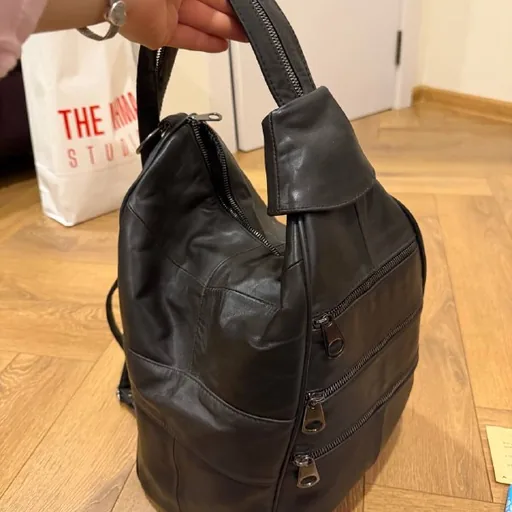 Leather convertible bag