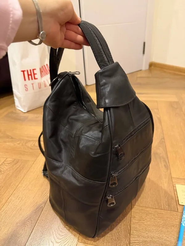 Leather convertible bag