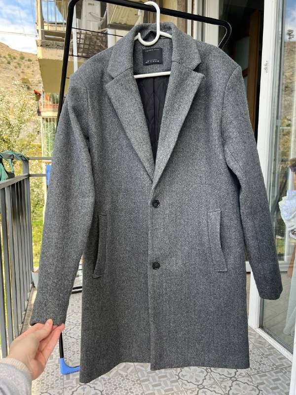 Мужское пальто, рубашка клетчатая hm, рубашка клетчатая черно-белая