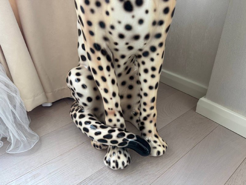 Скульптура Леопард керамика ручная роспись 3