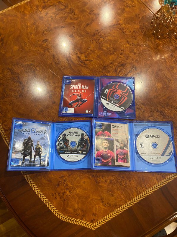 диски для плейстейшен 5 FIFA 23, Spider Man, Call of Duty 2