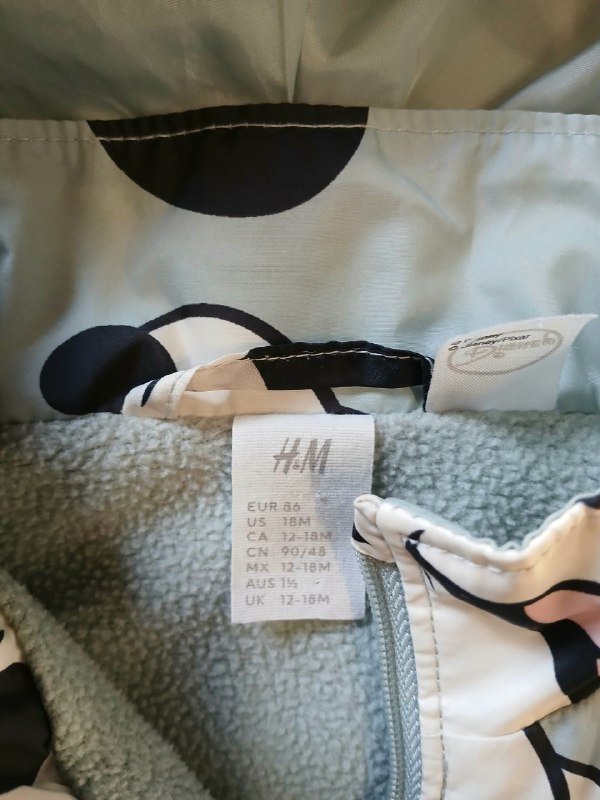 Демисезонная курточка на флисе H&M 86 размер 2
