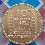 Французская монета 10 франков 1932 года 3