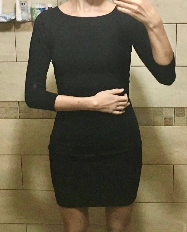 Кофточка коралловая, юбка фиолетовая, чёрное платье H&M, платье Love Republic, платья чёрное и цветное, компрессионные чулки, кожаные перчатки зимние 4
