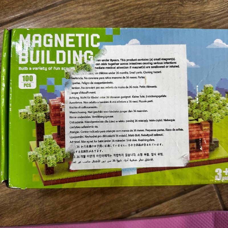 Магнитный конструктор кубики блоки Minecraft