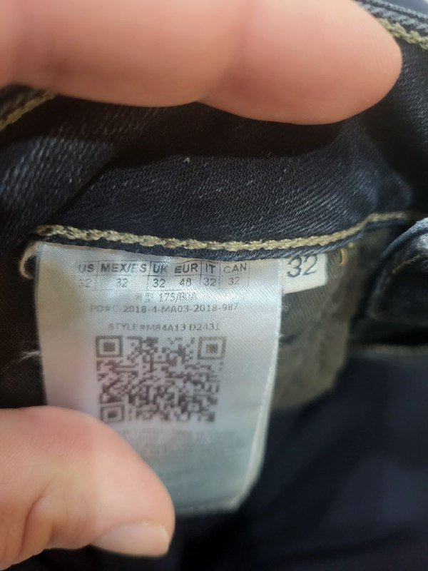 мужские Skinny джинсы GUESS темно-синие размер US 32