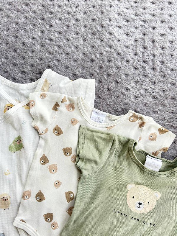 Боди с коротким рукавом размер 68 три штуки 2