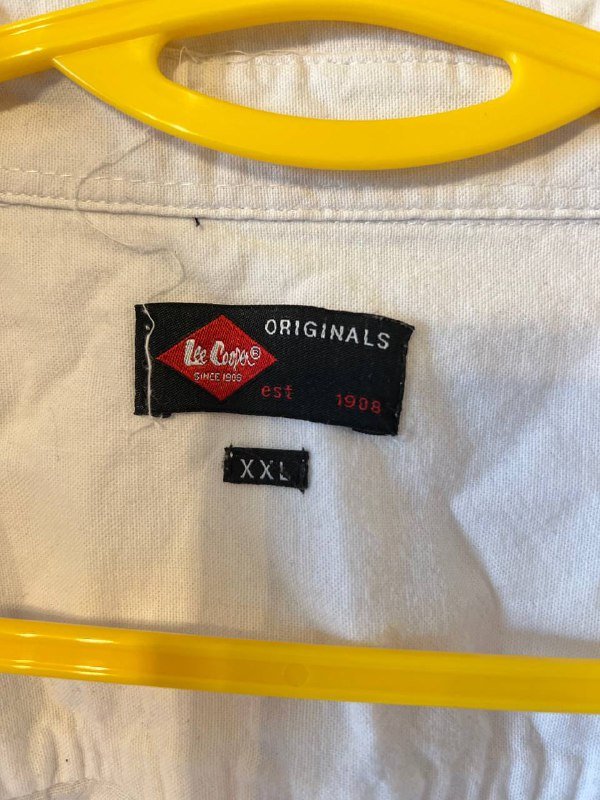 Рубашка мужская белая Lee хлопок L/XL 3