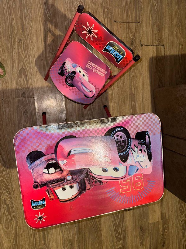 Детский стол со стулом Молния Маккуин