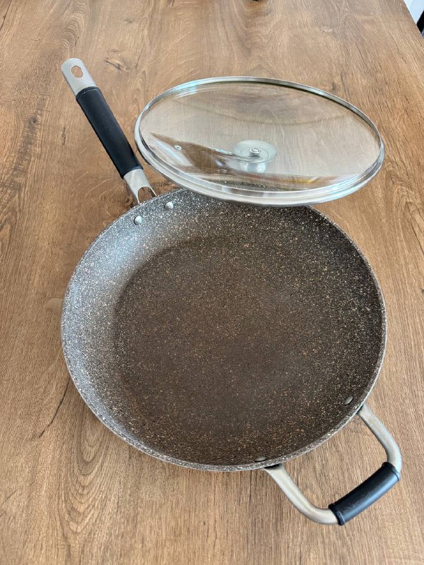 Большая антипригарная сковорода с крышкой TVS Grand Gourmet 32 см 2