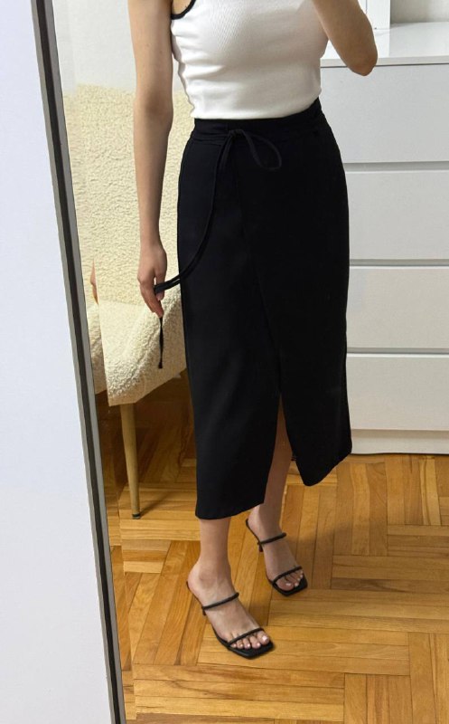 Черная юбка Zara женская S 4