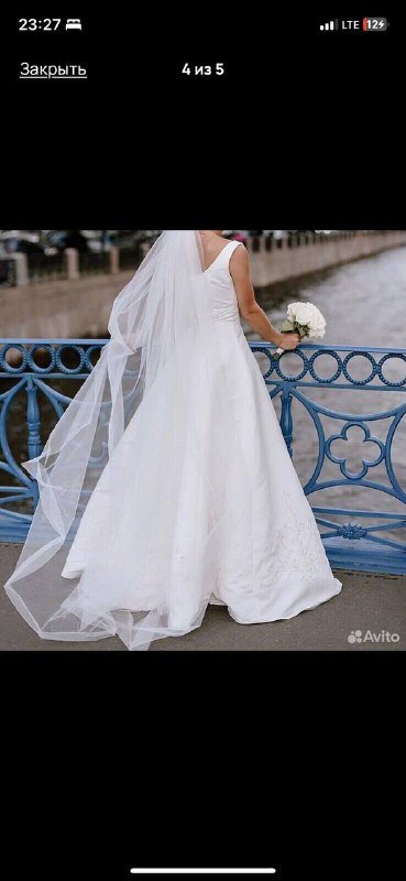 Свадебное платье А-силуэта премиум класс ручная работа 3