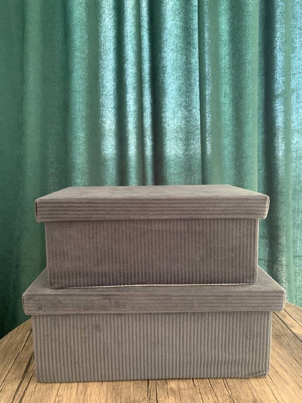 Два замшевых контейнера с крышками 3