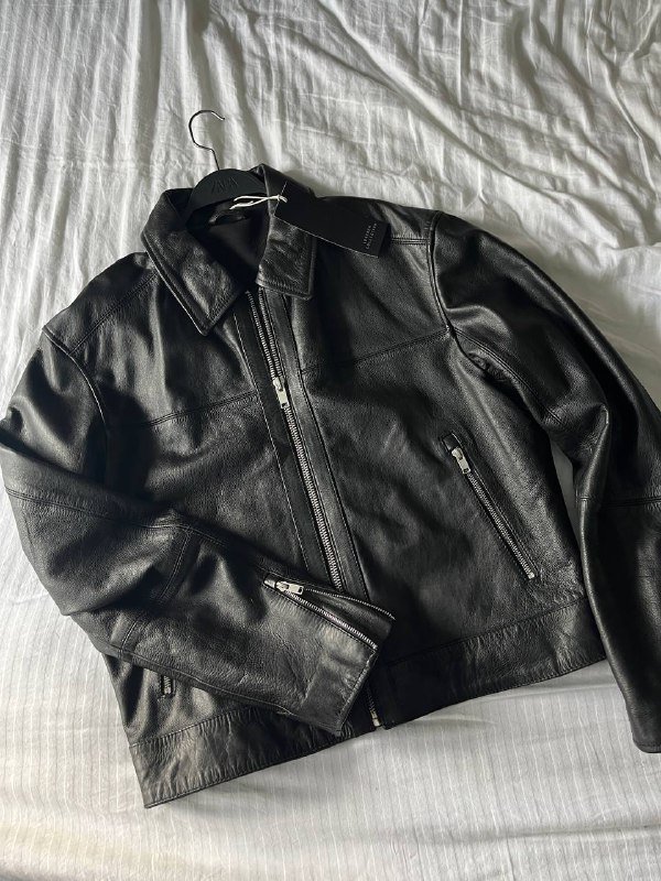 Мужская куртка Zara натуральная кожа размер М 3