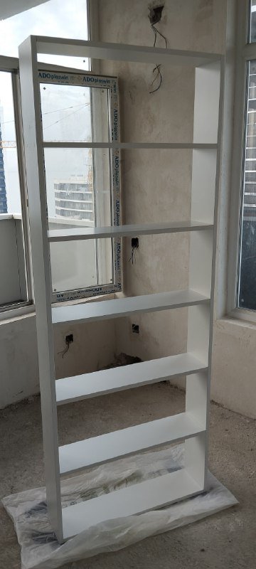 Новые белые и деревянные стеллажи 7