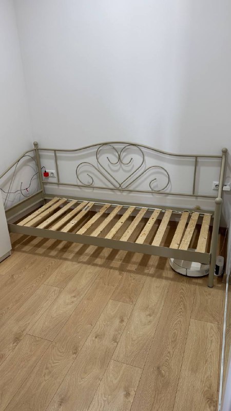 Кровать Jysk RINGE 90x200 цвет слоновая кость сталь 1