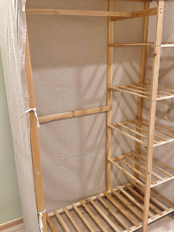 Шкаф для хранения вещей с хлопковой тканью