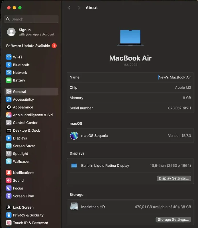 MacBook Air M2 8/512 3