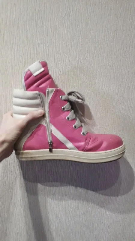 Rick Owens Geobasket Pink Shoes
