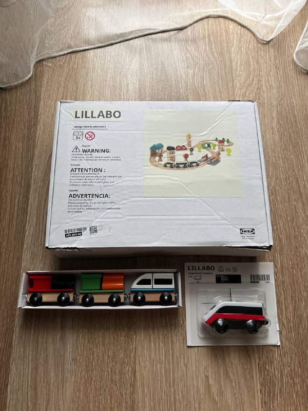 Железная дорога IKEA Lillabo с паровозиками и локомотивом