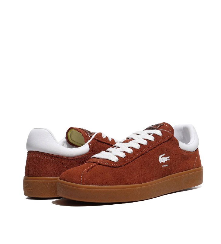 Женские коричневые замшевые кроссовки Lacoste, размер 36