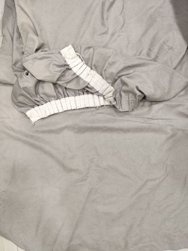 Шторы серые с крючками размер 2м на 2,65м