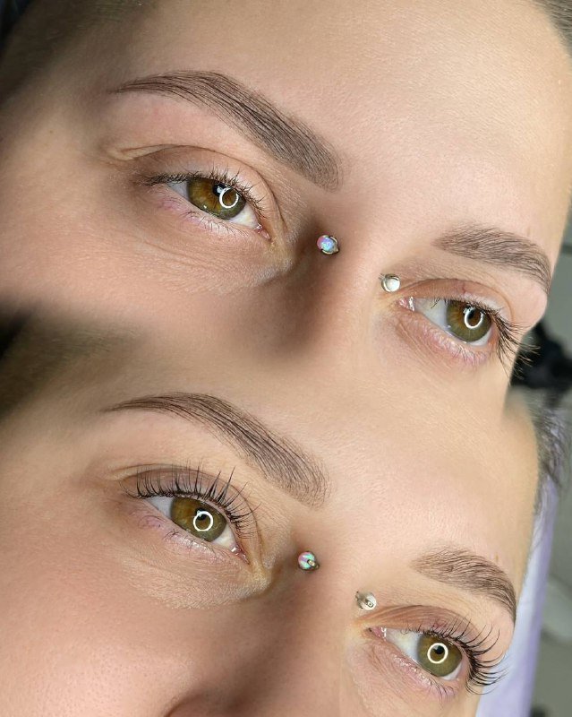 Ламинирование ресниц и оформление бровей