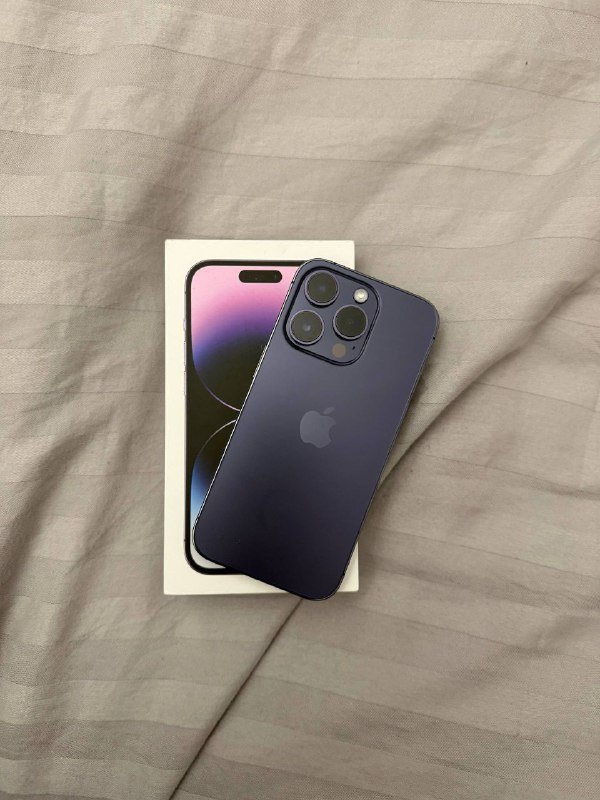 iPhone 14 Pro purple 128Gb sim eSIM полный комплект чехол оригинальный