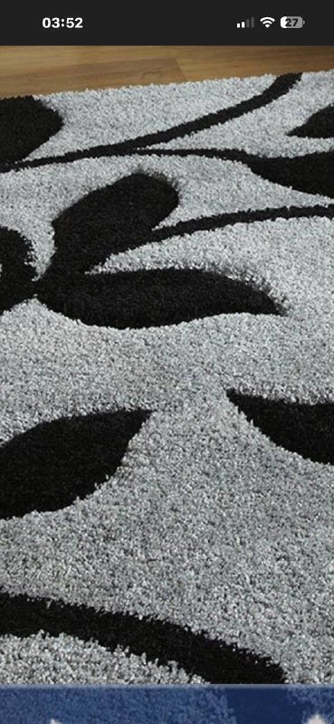 Ковры бирюзовые с серым, черно-серый