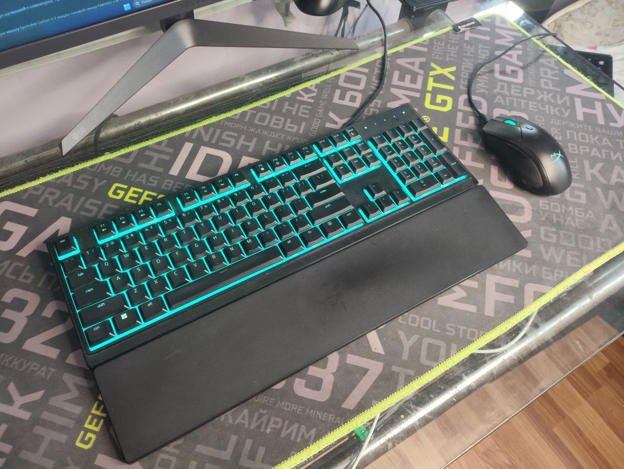 Игровая мышка Pulsfire Dart HyperX, клавиатура Ortana v3X Razer