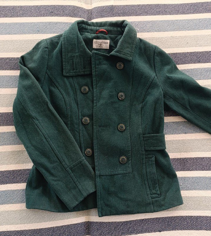 Винтажный изумрудный жакет из шерсти 2