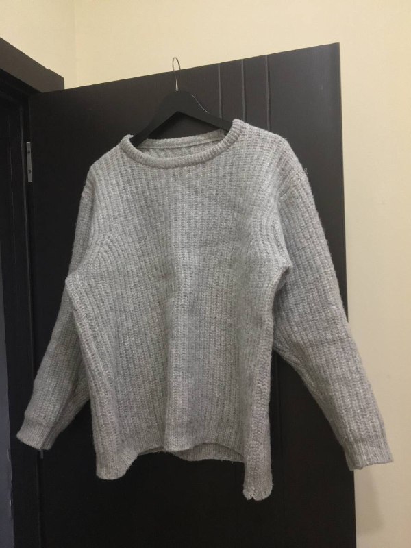 Унисекс серый свитер из шерсти, размер M-L, L-XL 2