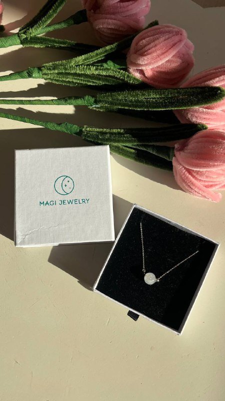 Чокер с натуральным лунным камнем 2