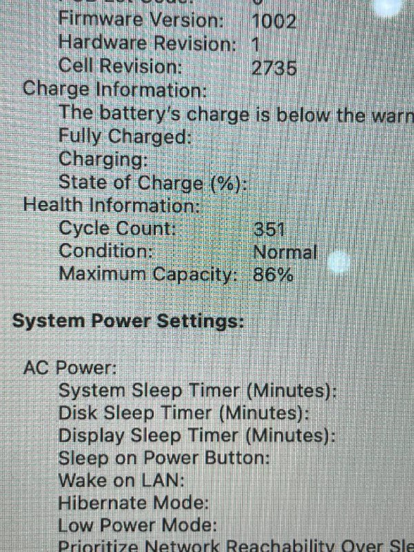 Macbook Air 2020 M1 8GB 86% battery 5
