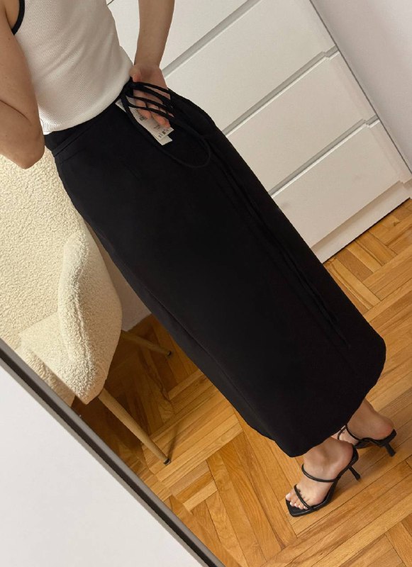 Черная юбка Zara женская S 6
