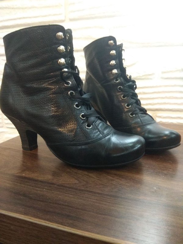 Женские ботинки полусапожки кожаные винтажные 5