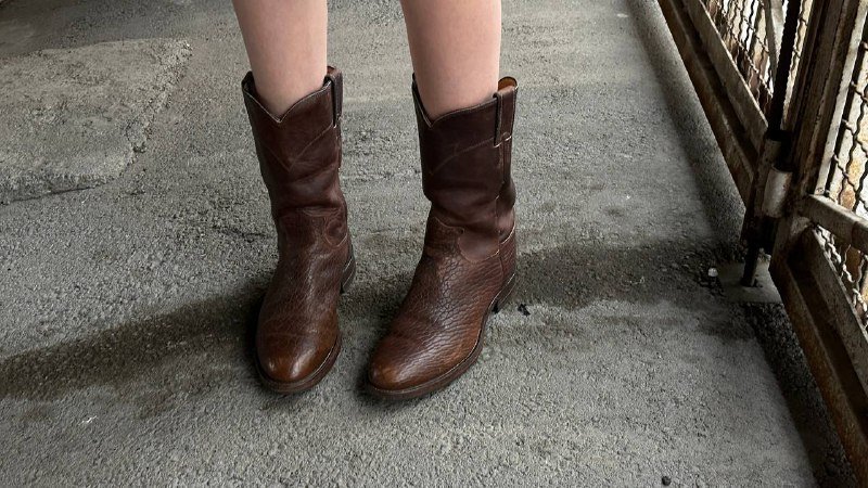 American cowboy leather boots size 39 6