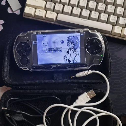 PSP 2000, чехлы, зарядка, USB кабель