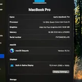 MacBook Pro 13 2019 16GB 256GB 4