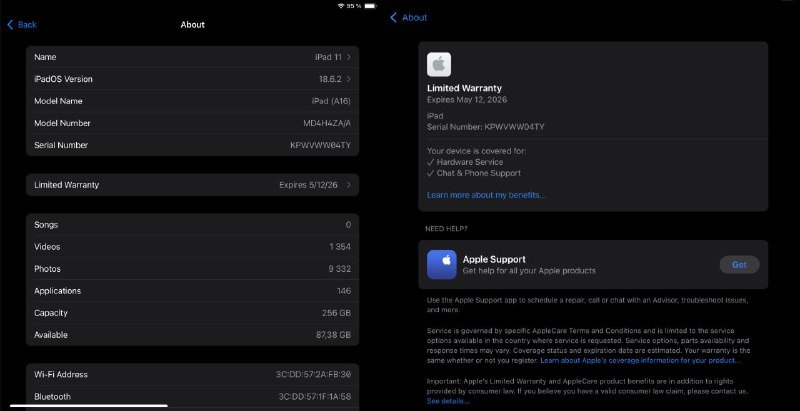 Apple iPad 2025 11th Generation 11 inch 256GB Blue 9