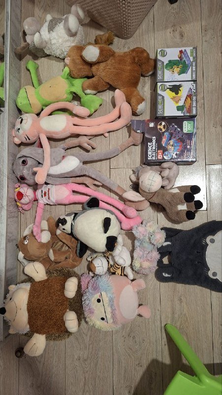 Мягкие детские игрушки, наборы экспериментов