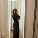 Платье макси шоколадного цвета 4