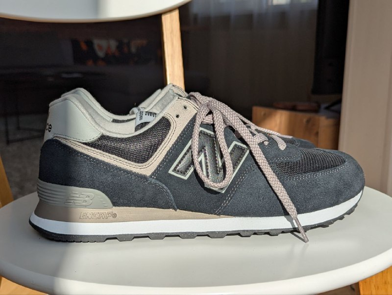 Кроссовки New Balance 574 мужские черные с белым 5