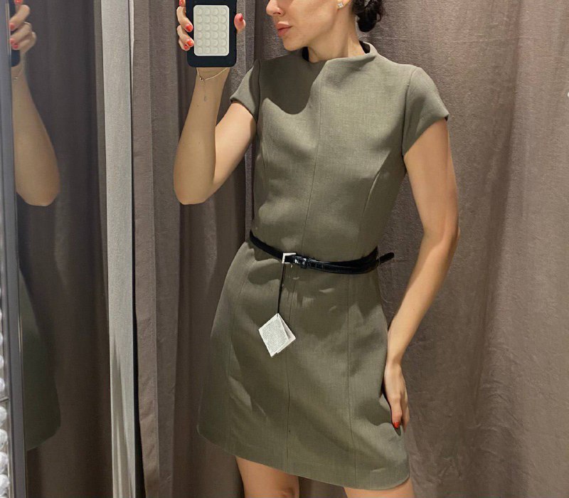 Платье Zara с ремнем размер S-XS