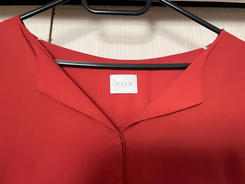 Женская блуза Vila размер L рыжая красная 3