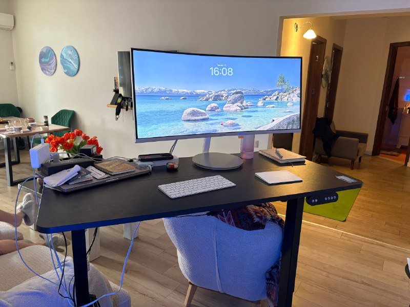 Стол с регулировкой высоты 2E Motorized Height Adjustment Table CE120B Black