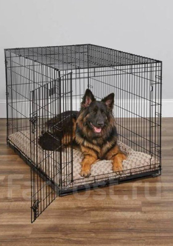 Металлическая большая клетка для животных с поддоном