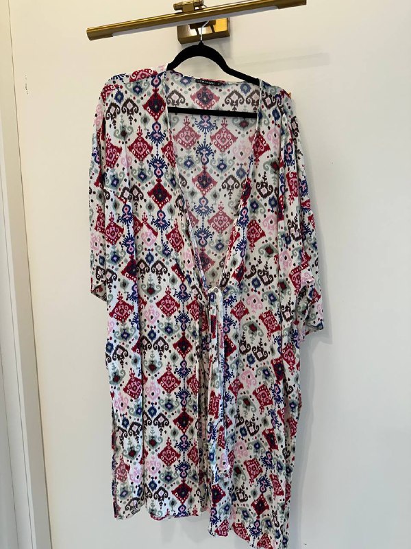 рубашка Uniqlo, пиджак голубой, кюлоты lime, куртка topshop, пляжный халат Waikiki 9